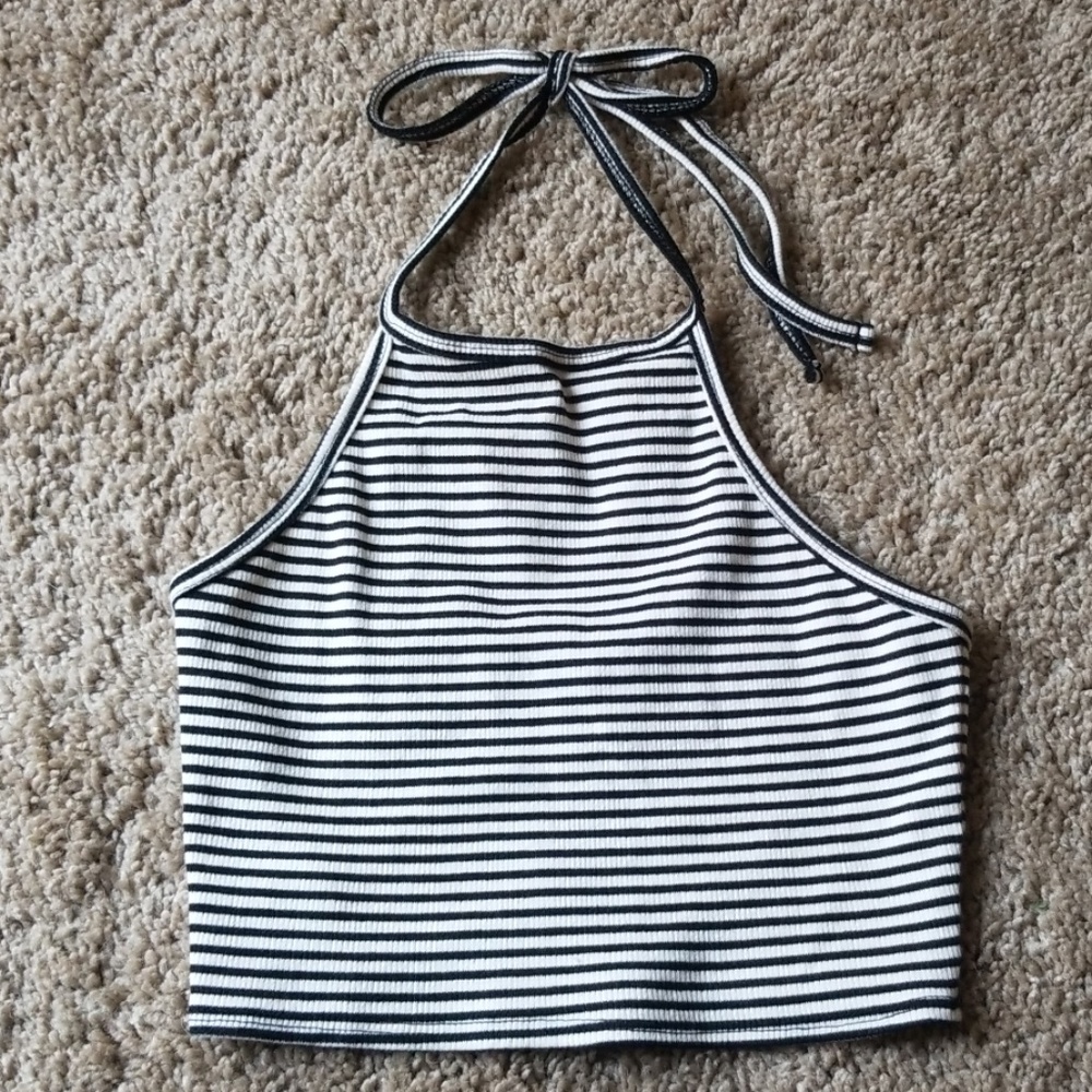 NWOT Striped crop top